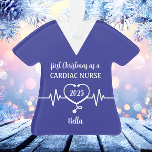 Personalised Cardiac Nurse Christmas Ornament