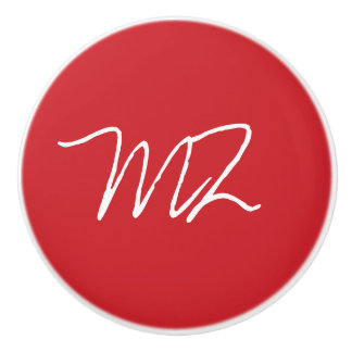 Personalised Cardinal Red Ceramic Knob