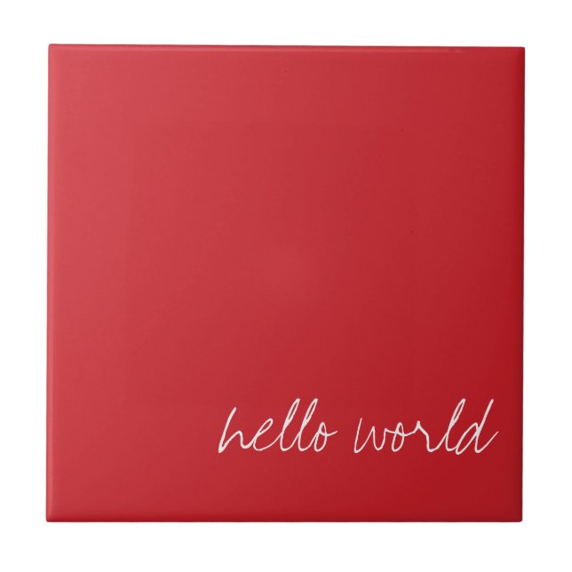 Personalised Cardinal Red Tile (Front)