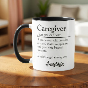 Personalised Caregiver Definition Appreciation Mug