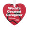 Personalised Caregiver Red Heart Christmas
