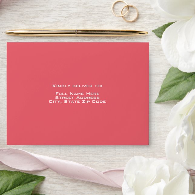 Personalised Carmine Pink Envelopes (Wedding)