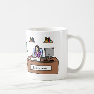 Personalised cartoon mug with company name