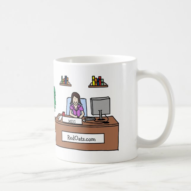 Personalised cartoon mug with company name (Right)