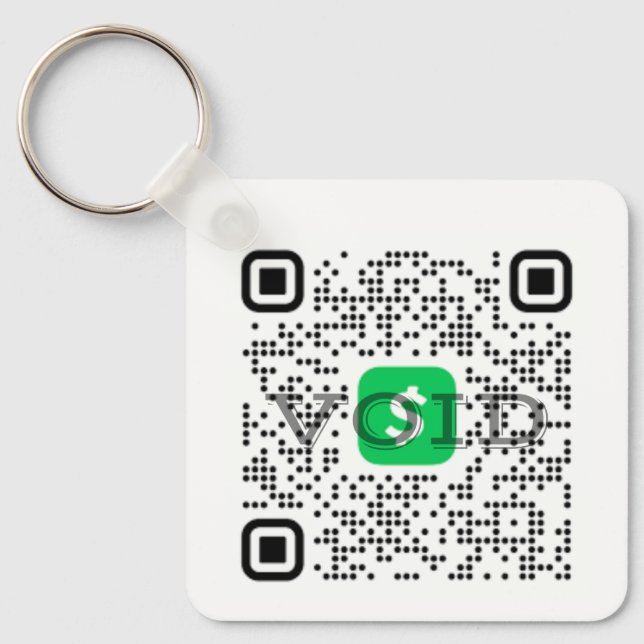 Personalised Cash App QR Code  Key Ring (Front)