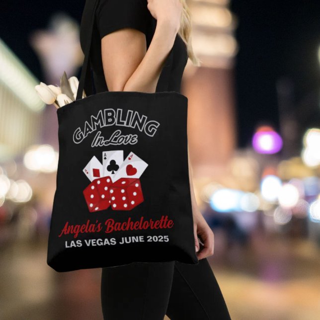 Personalised Casino Las Vegas Bachelorette Party Tote Bag (Personalized Casino Las Vegas Bachelorette Party Tote Bag)