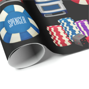Personalised Casino Wrapping Paper