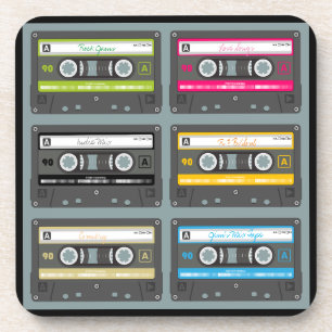 Personalised Cassette Tape Coaster Set