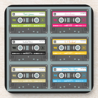 Personalised Cassette Tape Coaster Set