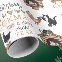 Personalised Cat and Chicken Funny Christmas