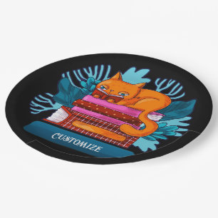 Personalised Cat Approved Books Paper Plate