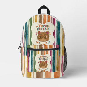 Personalised Cat Backpack Add Name for School