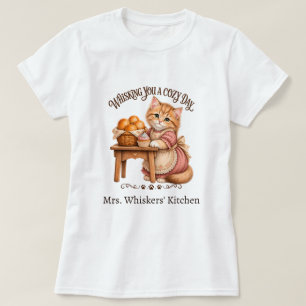 Personalised Cat Baker T-Shirt - Kitty Biscuits
