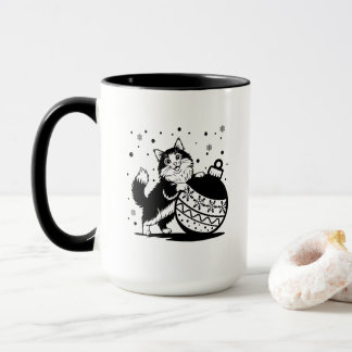Personalised cat Christmas Mug