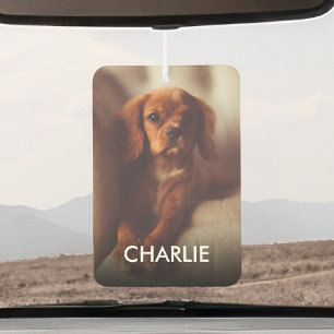 Personalised Cat Dog Pets Photo And Name Car Air Freshener