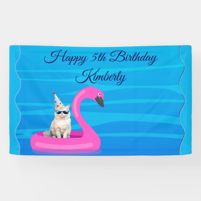 Personalised Cat Floatie Banner (Horizontal)