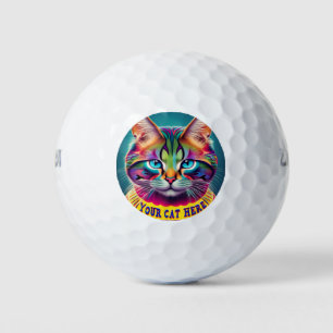 Personalised Cat Golf Balls