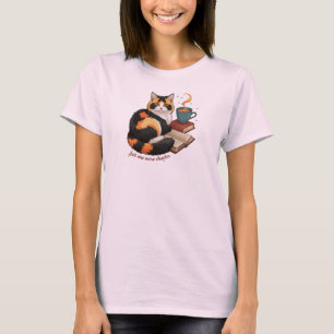 Personalised Cat "Just One More Chapter" T-Shirt