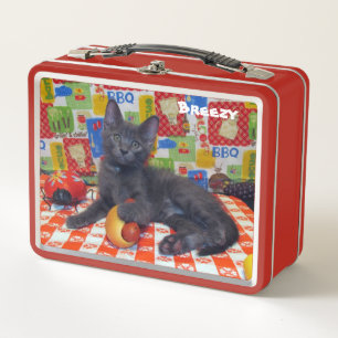 Personalised Cat / Kitten PicNic Metal Lunch Box
