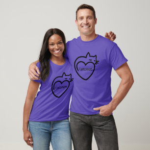 Personalised Cat Love Black Logo T-Shirt