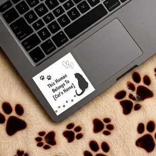 Personalised Cat Lover Laptop Sticker
