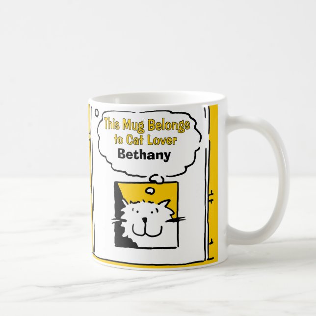 Personalised Cat Lover Mug (Right)