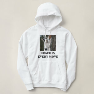 Personalised Cat Lover White Custom Black Text Pet Hoodie