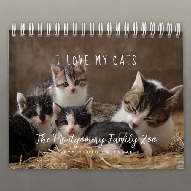 Personalised Cat Lovers 2026 Photo Calendar (Personalized Cat Lovers Photo Calendar)