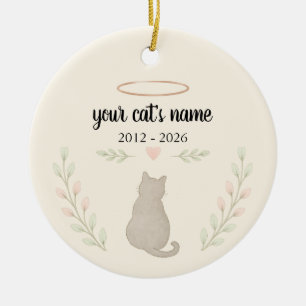 Personalised Cat Memorial Ornament – Name & Dates