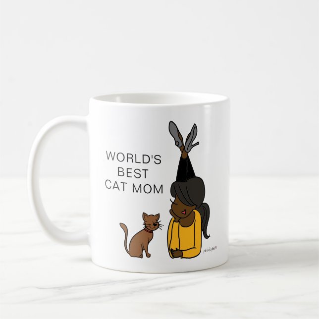 Personalised Cat Mum Coffee Mug (Left)