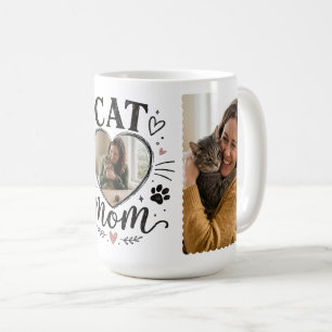 Personalised Cat Mum Coffee Mug with Multi Photo
