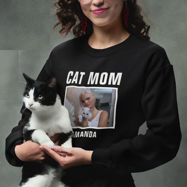 Personalised Cat Mum Custom Photo Sweatshirt (Creator Uploaded)