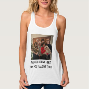 Personalised Cat Mum Family Fun Pet Photo White Singlet
