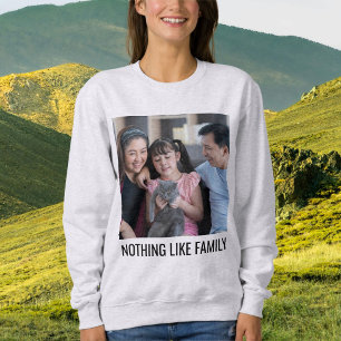 Personalised Cat Mum Family Pet Photo Black Ash Sweatshirt