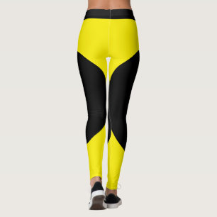 Personalised Cat Mum Pet Lover Pet Black Yellow Leggings