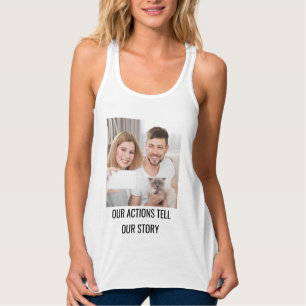 Personalised Cat Mum Quote Family Pet Photo White Singlet