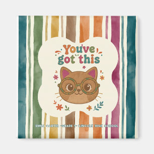 Personalised Cat Notebook School Journal Magnet
