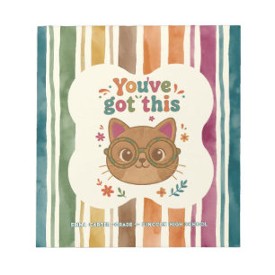 Personalised Cat Notebook   School Journal Notepad