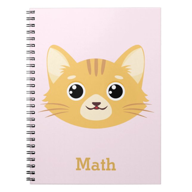 Personalised Cat Pattern Notebook (Front)