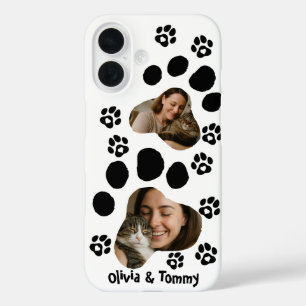 Personalised Cat Paw Print Photo Phone Case