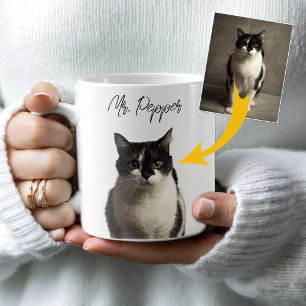 Personalised Cat Photo and Name Coffee Mug