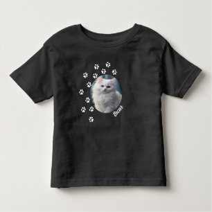 Personalised Cat Photo And Name Toddler T-Shirt