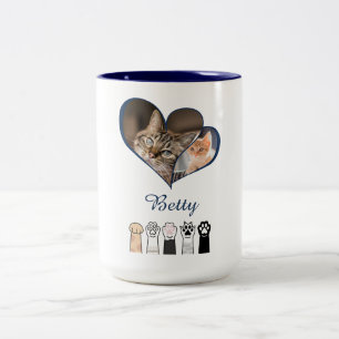Personalised Cat Photo Mug with Custom Name