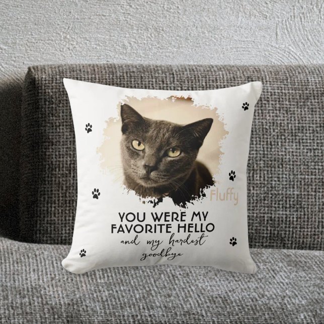 Personalised Cat Photo Throw Pillow (Creator Uploaded)