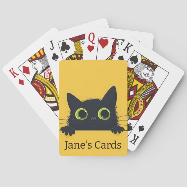Personalised cat playing cards, playing cards (Back)