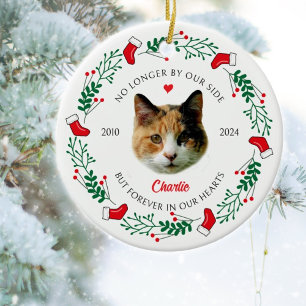 Personalised Cat´s Memorial Christmas  Ceramic Tree Decoration