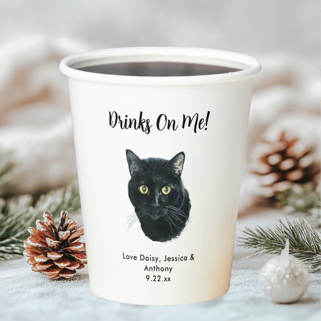 Personalised Cat Wedding Paper Cups (Creator Uploaded)