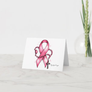 Personalised Catholic Breast Cancer Encouragement  Card