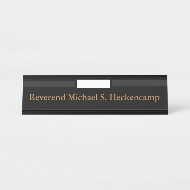 Personalised Catholic Priest Clergy Desk Name Plate (Front)