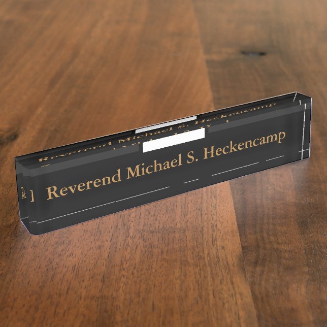 Personalised Catholic Priest Clergy Name Plate (Side)
